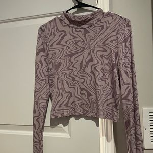 PacSun campfire printed mock neck top